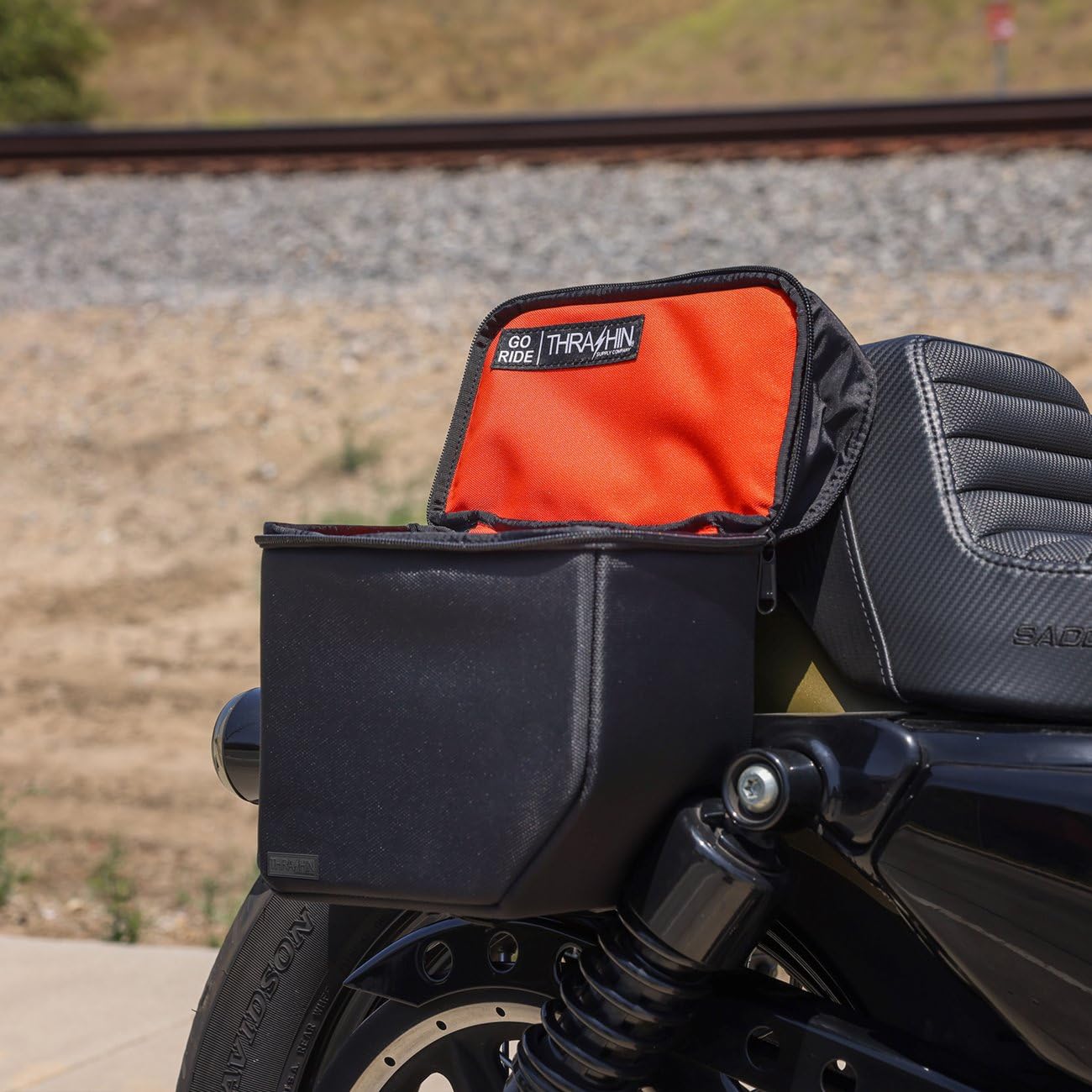 Thrashin Supply 8L Mini Essential Saddlebags (TSB-0019), Saddle